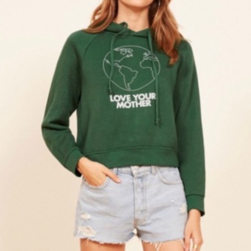 reformation crop hoodie